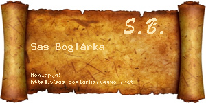 Sas Boglárka névjegykártya