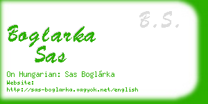 boglarka sas business card