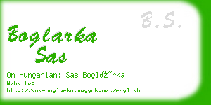 boglarka sas business card